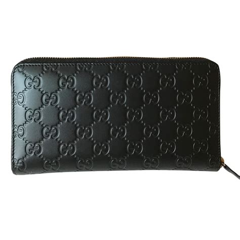 gucci wallet black leather band|original gucci black leather wallet.